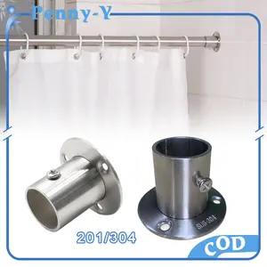 Braket Topi Stainless 1 Inci Penyangga Gantungan Dop Pipa Bulat Stainless Gantung Penyangga Batang Gorden