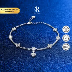 Roystone_Moissanite Gelang Wanita Original Silver925 Lapis Emas18K_Snowee Bracelet