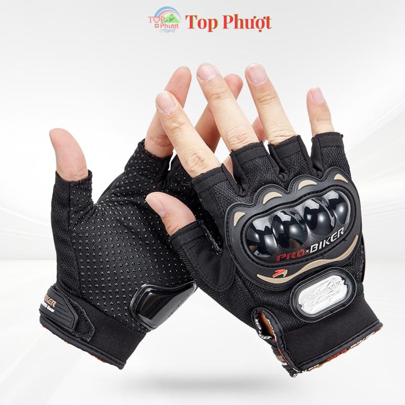Găng tay cao cấp ProBiker chống nắng bảo hộ hở ngón có gù, Bao Tay Nam Nữ Đa Năng Lái Xe Máy, Xe Đạp, Moto, Du Lịch Phượt