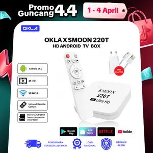 OKLA x SMOON 220T SMART TV BOX ANDROID - YOUTUBE NETFLIX - WIFI HD - STB ANDROID 14