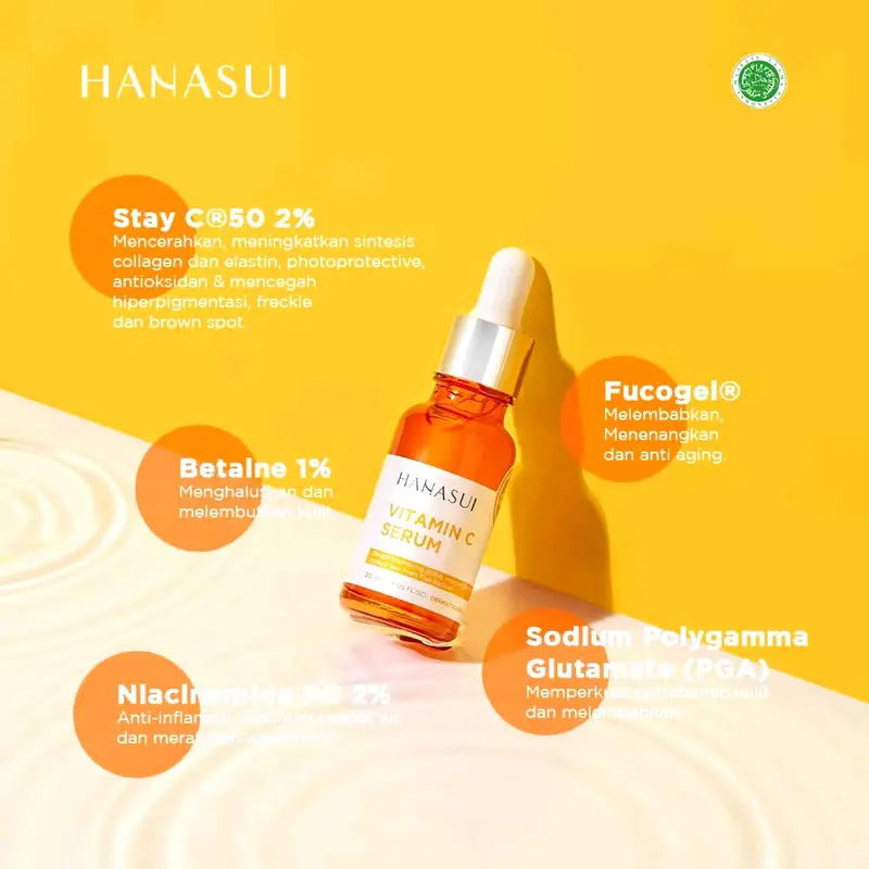 Hanasui Serum Series 20ml - Serum Pencerah Wajah Melembabkan, Memutihkan &  Mencerahkan 1