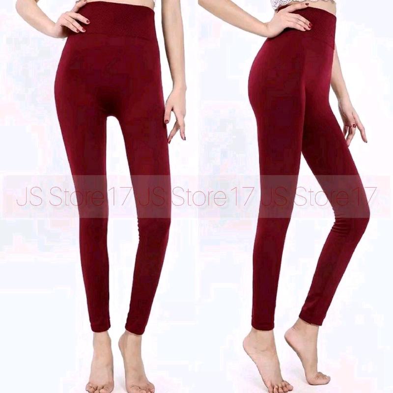 Celana Legging Panjang Wanita Polos Bahan Spandek Ukuran Standar Jumbo 1