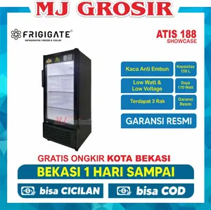 SHOWCASE FRIGIGATE ATIS 188 / FRESCA 195 / SRS 185 / SCN 190 / AGATE 200   3 RAK DISPLAY COOLER LOW BY FUJISEI BLACK