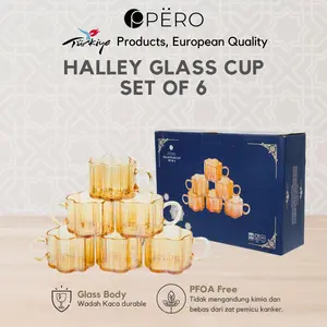 [BEST DEAL] Pero Halley Glass Cup Set Of 6
