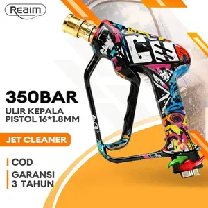 Reaim Jet Cleaner 500BAR Pistol Penyemprot Tekanan Tinggi Meningkatkan tekanan air Gun Pendek Short Gun