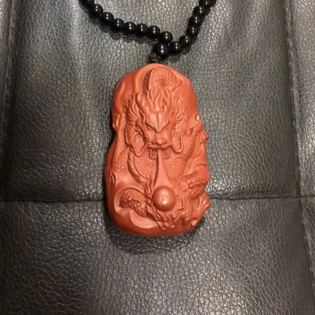 Red porcelain pendant-Purple mud-Longpai