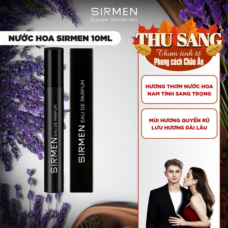 [Chai có hộp -  10ml] Nước hoa nam SIRMEN Signature Eau de Parfum Châu Âu Europe Gentlemen chai 10ml thơm tự nhiên sang trọng