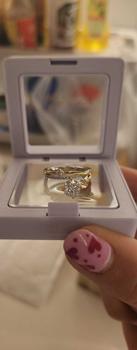 Product Review of Moissanite ring [Star Orbit Ring] 1 carat fashion classic Mosaic from J**S 0