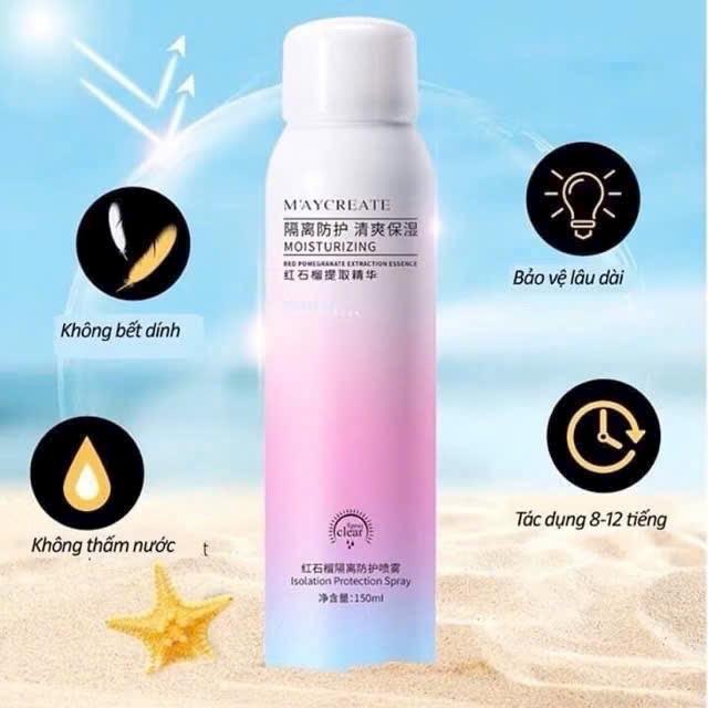 Xịt Chống Nắng Toàn Thân Nâng Tone Da bảo vệ làn da dưới ánh nắng mặt trời 150ml 0
