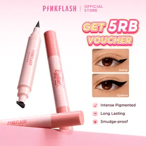 [Pinky]PINKFLASH #QuickShape Lasting Winged Eyeliner Stamp 2-in-1 High Pigment Easy to use E24