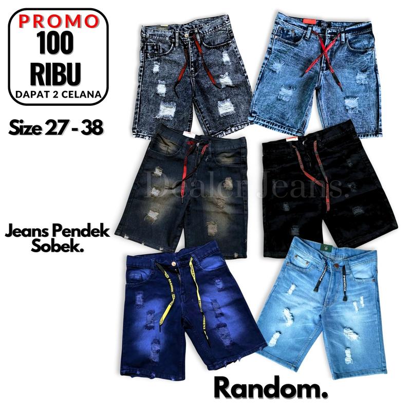 Product Introduction of (2 Pcs 100 RIBUAN) Celana Jeans Sobek Pria Premium Quality Model Terbaru Size 27 - 38 Harga Hemat 2 Pcs Cuma 100Ribuan Bisa Bayar Di Tempat 17