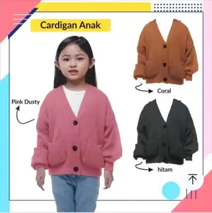 nakkara kardigan anak lengan panjang/cardigan anak perempuan lucu/cardigan anak Korean style