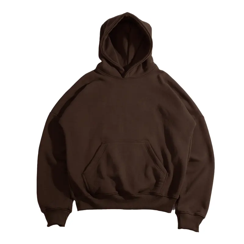 Erfolgreich Hoodie Boxy Polos Oversize Pria Wanita Basic Fleece 8