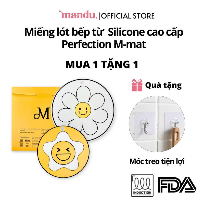 Miếng lót bếp từ Perfection M-mat, silicone FDA cao cấp, chống xước bếp, cảm ứng từ, chịu nhiệt cao