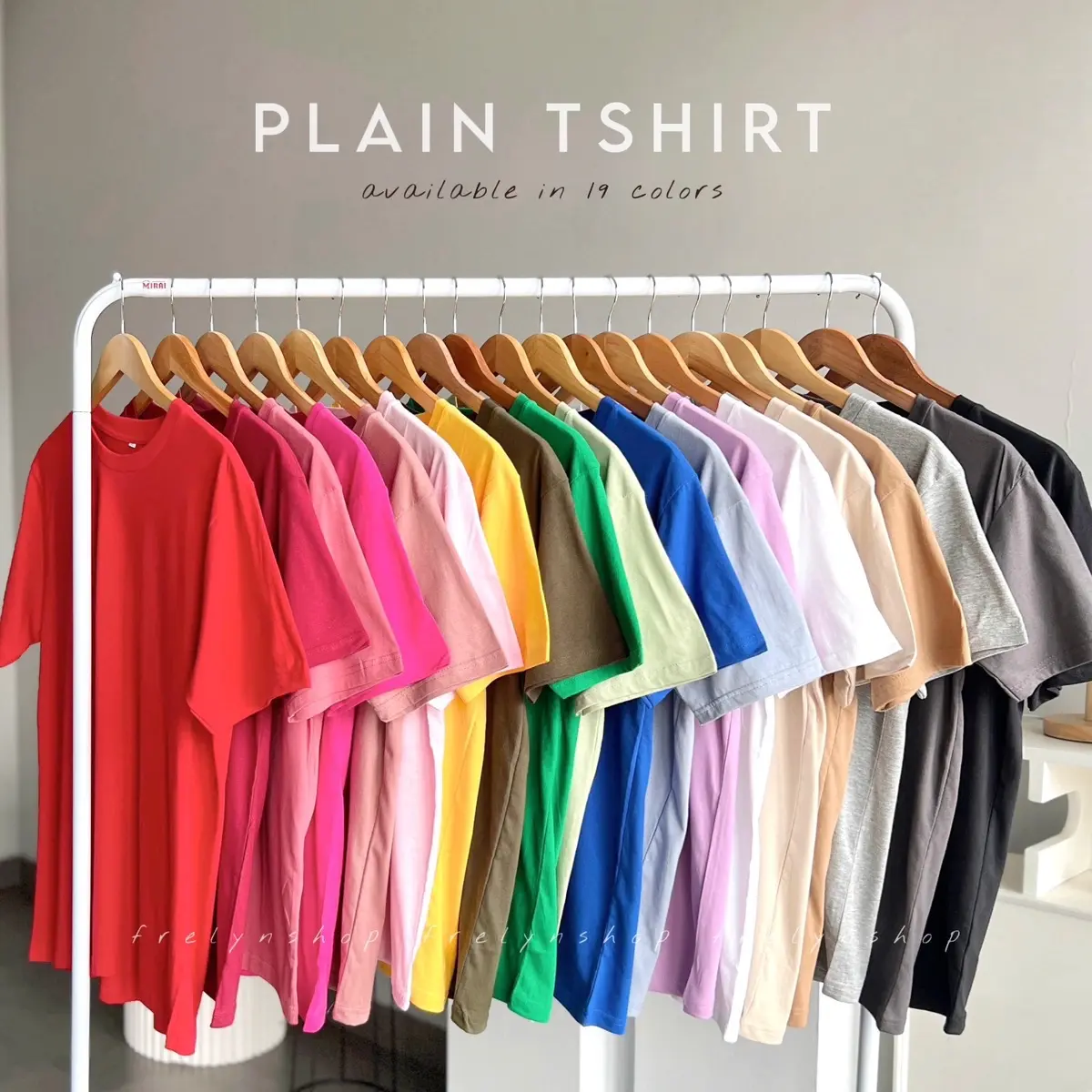 FRELYN SHOP - KAOS POLOS COTTON COMBED 30s ONECK | BAJU TSHIRT TUMBLR TEE PENDEK OVERSIZE UNISEX SAGE LILAC BEIGE DUSTY ROSE BLUE MOCCA