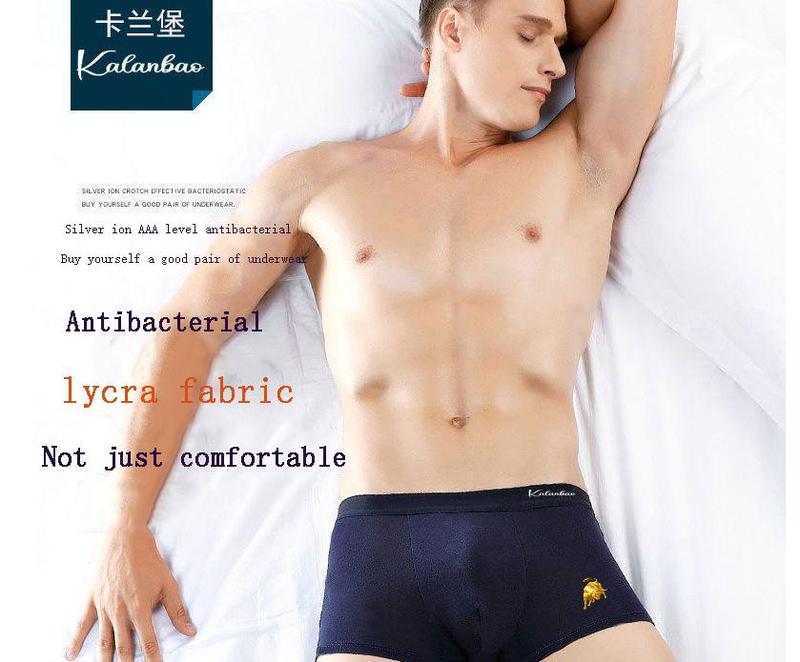 Product Introduction of High-quality 4-pack men&#39;s underwear, men&#39;s high-end cotton boxer briefs, trendy boys&#39; boxer shorts, large size 1