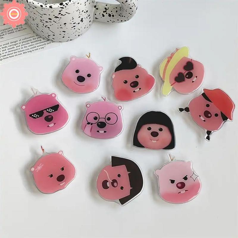 Giá Đỡ Điện Thoại Hoa Hướng Dương, Phim Hoạt Hình Vui Nhộn Và Dễ Thương, Vòng Lặp Nhỏ, Hải Ly, Phổ Thông, Tay Cầm Lười Biếng, Giá Đỡ Vòng Có Thể Gập Lại, Hàn Quốc 4
