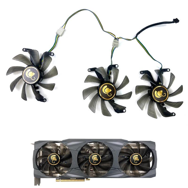 Quạt làm mát mới 87 mm, 4 pin, mã T129215SU, dành cho GPU RTX 3070/3080/3090…