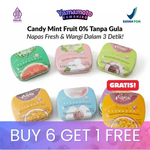 [BONUS 1] Yamamoto Kawahiro Permen Mint Sugar Free Bebas Gula Rasa Buah Segar Halal BPOM Praktis