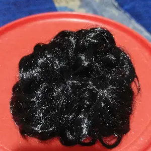 ikat rambut cepol karet keriting hitam cokat praktis bukan jepit