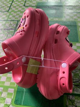 Product Review of [YESPLUS] 8102-1 Sendal Baim Fuji EVA Rubber Dengan Jibbitz 3D Anti Slip Import Fashion Hitam Pink from S**h 0