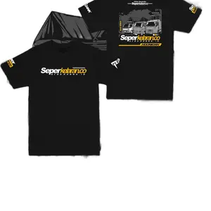 Kaos anak Seperkelar.co T-Shirt Hitam dengan Desain Grafis Racing dan Logo Brand Terbaru