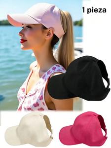 Sombrero visera para mujer de 1 pieza, diseño nuevo, estilo callejero casual y versátil, con protección solar, transpirable y que absorbe el sudor, ideal para deportes al aire libre y uso casual.