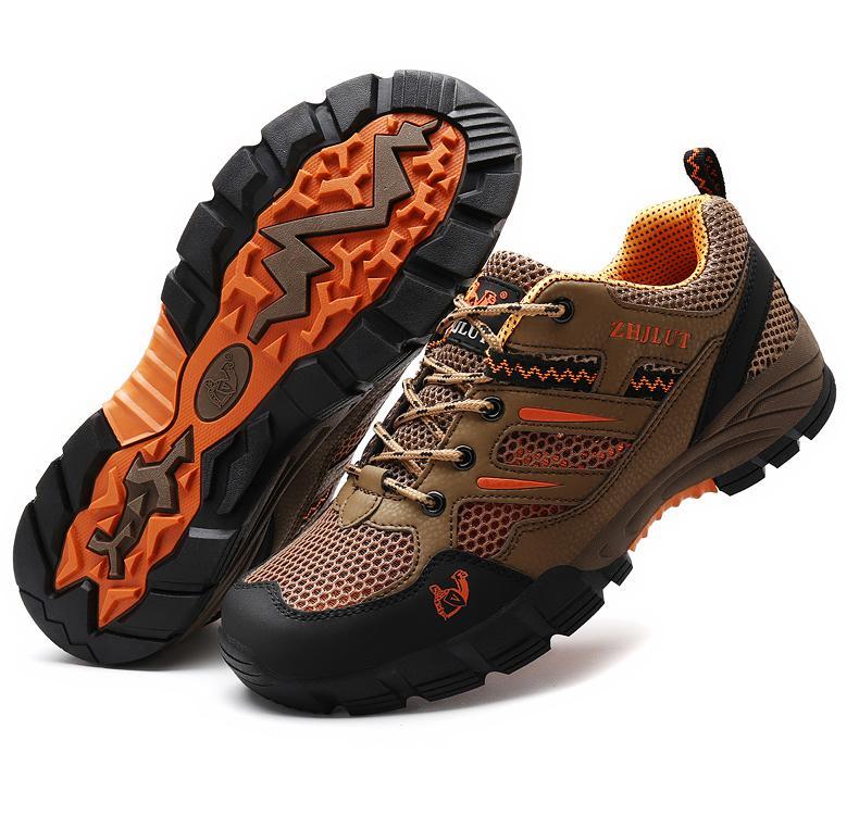 Product Introduction of New Fashion Breathable Hollow Thick-soled Mesh Shoes 36-44 Men's Simple Non-slip Cushioning Wear-resistant Outdoor Hiking Shoes Daily Comfortable Soft-soled Casual Sneakers 29