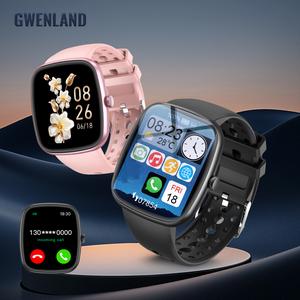 Gwenland Barrel Design Eco Smartwatch 1.85" HD Screen Zinc Alloy Unibody Bluetooth Call Dynamic Island Control Real Step Tracking Multi-Sport Modes Sedentary Hydration Reminder Magnetic Charging Certified Device Wearable