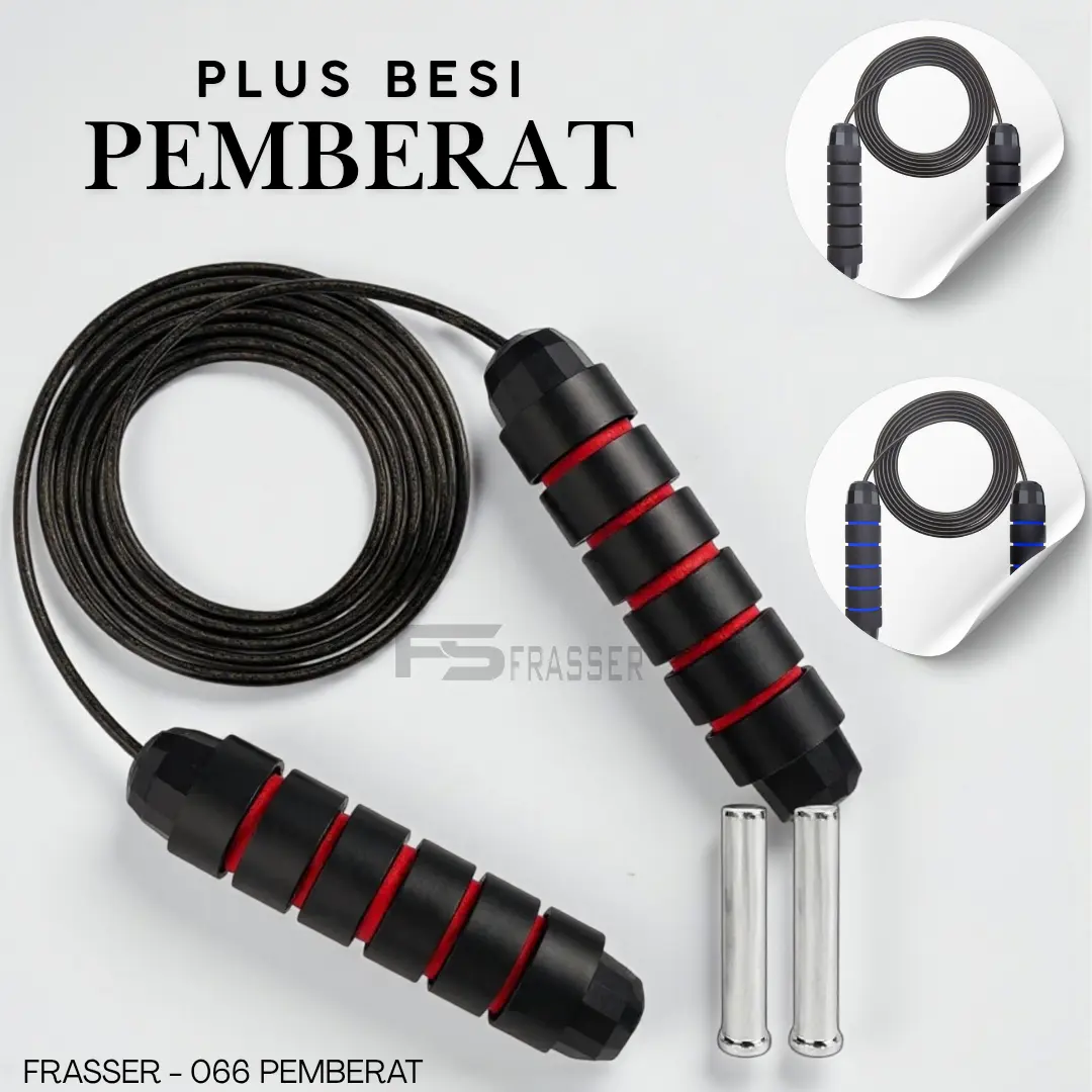 Skipping Jump Rope Tali Lompat Otomatis Alat Olahraga Cardio Handle Empuk & Counter BN2SKP 03 Plus Besi Pemberat 066 Cocok untuk Latihan di Dalam Ruangan - Outdoor Otot