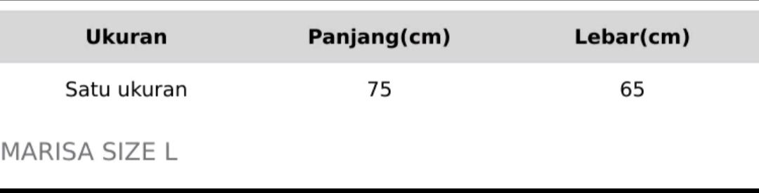 BiSA COD HIJ4B MARISA SIZE - L BERGO BAH4N JERSEY JOYA