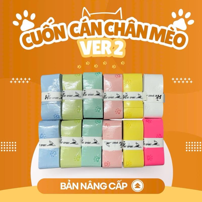 [Tặng 1 cuốn cốt khi mua 10 cuốn cán]Combo 10 cuốn cán chân mèo ngoan xinh yêu tặng 1 cuốn cốt sports quấn pickleball vợt