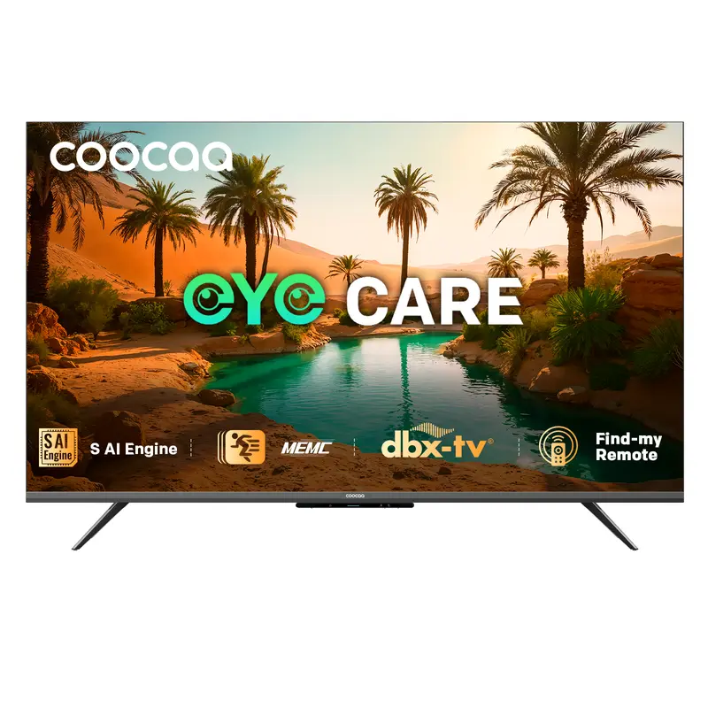 [FREE GOOGLE PLAY] COOCAA NEW GOOGLE TV 50" Y66 - 4K HDR 10 - EYE CARE 5.0 - FIND MY REMOTE - VOICE CONTROL REMOTE 2