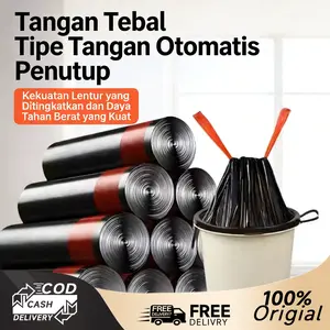 Ridwan Widodo Kantong Plastik Sampah Roll Tali Isi 30pcs Premium Tahan Beban 8kg Anti Sobek Tahan Lama & Ramah Lingkungan Ukuran 45x45cm Tipis Kuat kantong sampah tidak mudah bocor Gulung Besar
