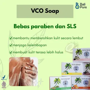 Sabun VCO Bali Pure 100gr - Terbuat dari bahan alami   Soap Mandi Leher Mengencangkan