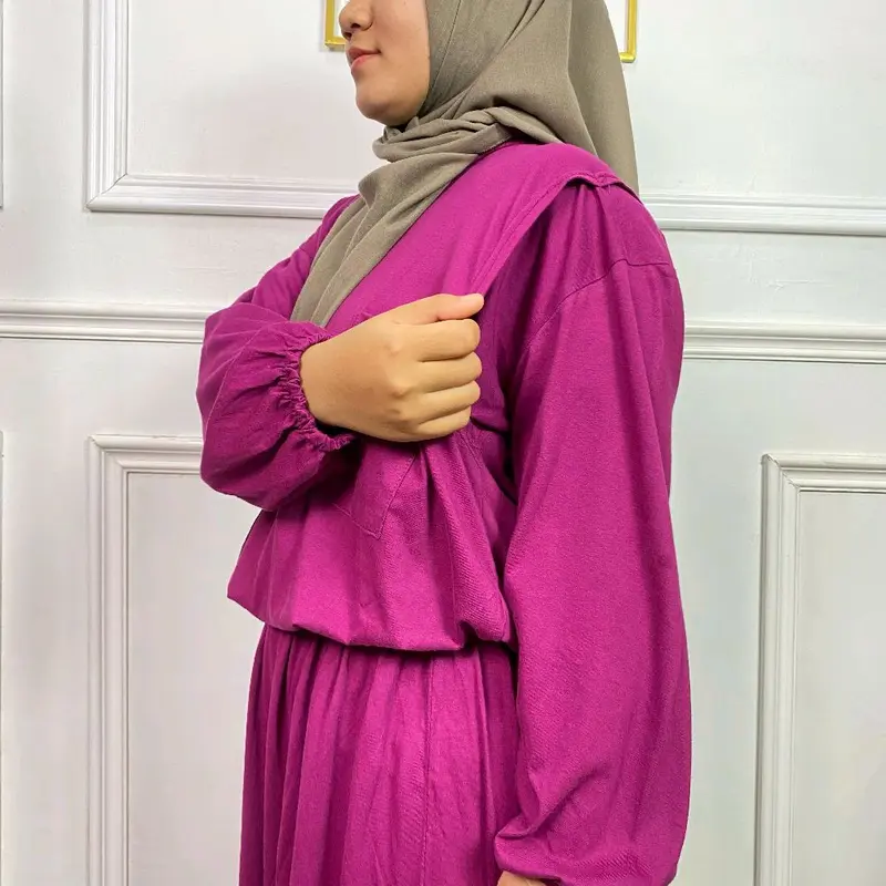 Setelan LD 120cm++ Panjang 70cm++ Jumbo Busui Bukaan Kanan Kiri Combed 30s LD 120cm Baju Wanita Lembut Nyaman one  set  elegan  lebaran 1