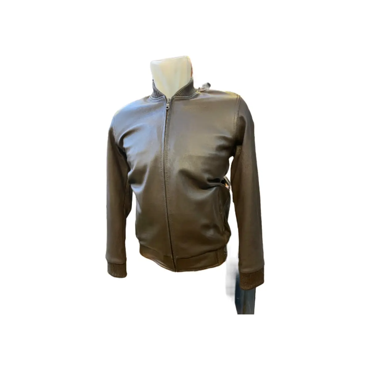 Jaket kulit model Bomber 100% asli