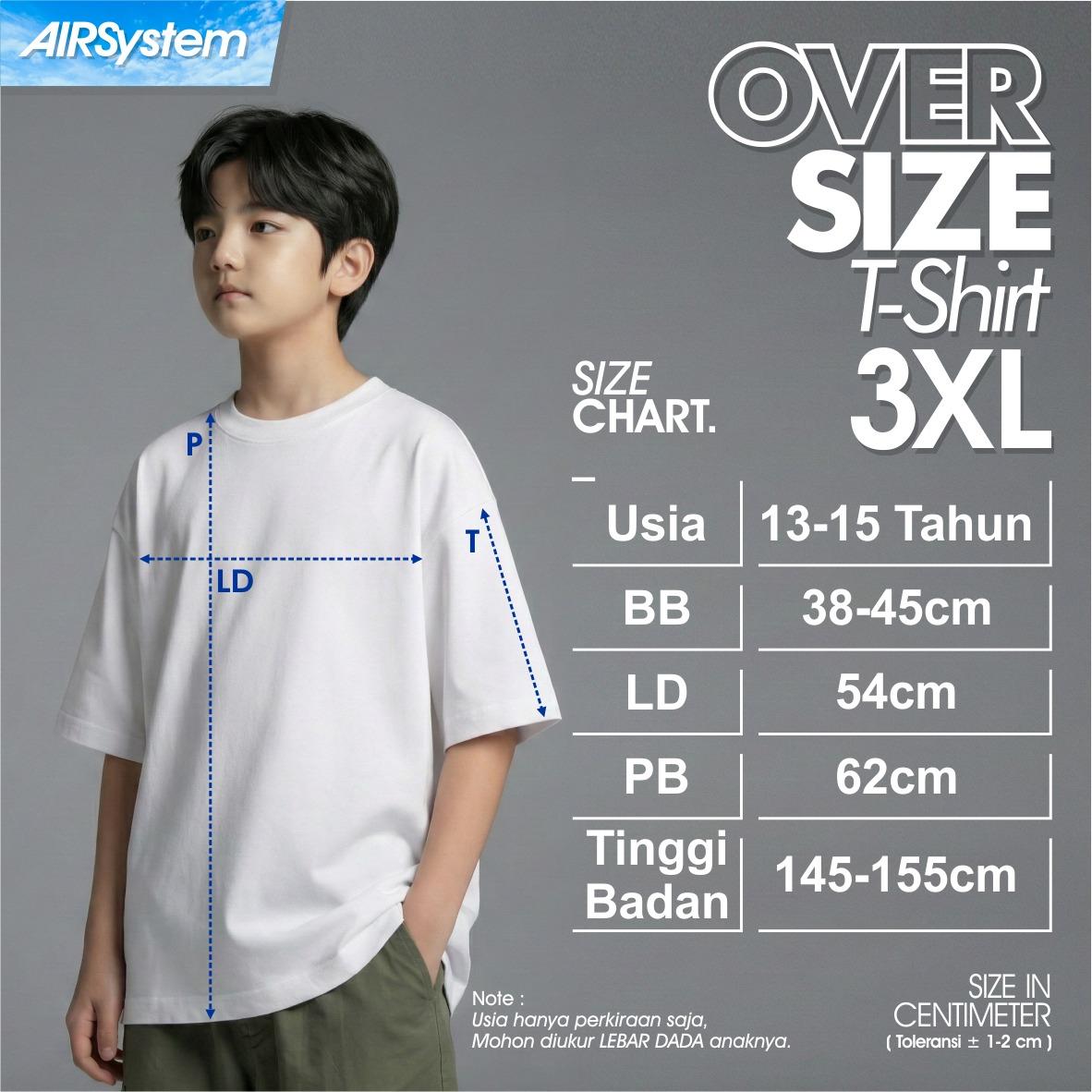 CMGKIDS Kaos Oversize Anak Tanggung AIRSystem Micro Cotton Danbowl Quick Dry Fit | Fashion Anak