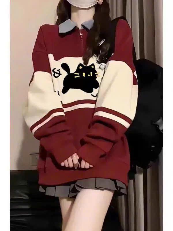 NEW 2025 Áo Sweater Nam Nữ Dài Tay Phối Cổ POLO Chất Liệu Nỉ Bông Dày Dặn,Mềm Mịn Local Brand RETIRO UNISEX