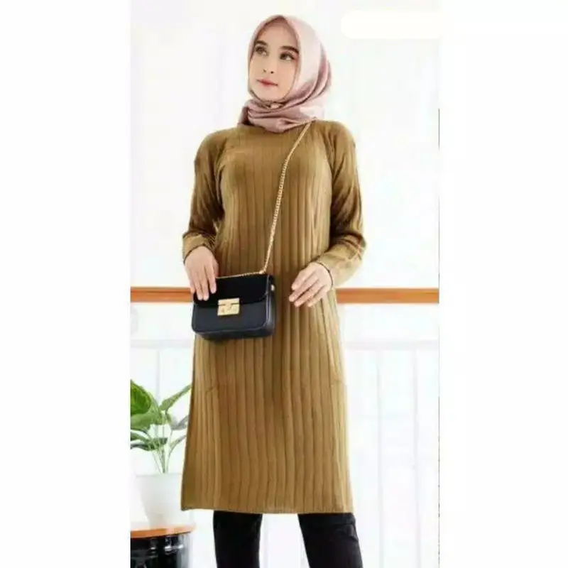 JIHAN DRESS TUNIK RAJUT | Atasan Tunik Wanita | Baju Tunik Rajut | Tunik Kekinian 2