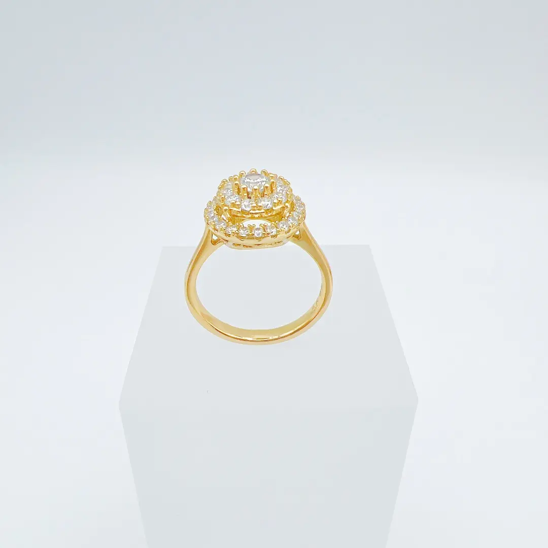 Nhẫn Zircon, Thiết Kế Tinh Tế Dát Đồ Trang Trí, Nhỏ Và Đẹp, Thích Hợp Cho Phụ Nữ Và Trẻ Em Gái