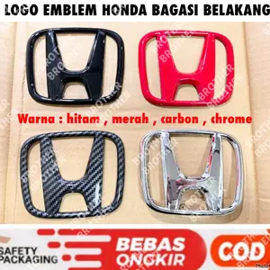 Emblem Logo Honda Belakang Bagasi Mobil Brio 2018 2022 2025 2026 2027 Hitam Chrome Carbon Merah