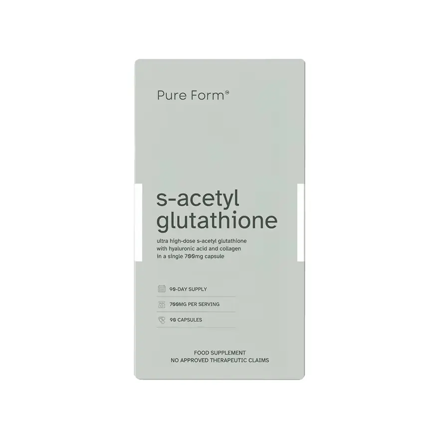 pure form glutathione review PURE FORM S-Acetyl Glutathione with Hyaluronic Acid and Collagen Capsule
