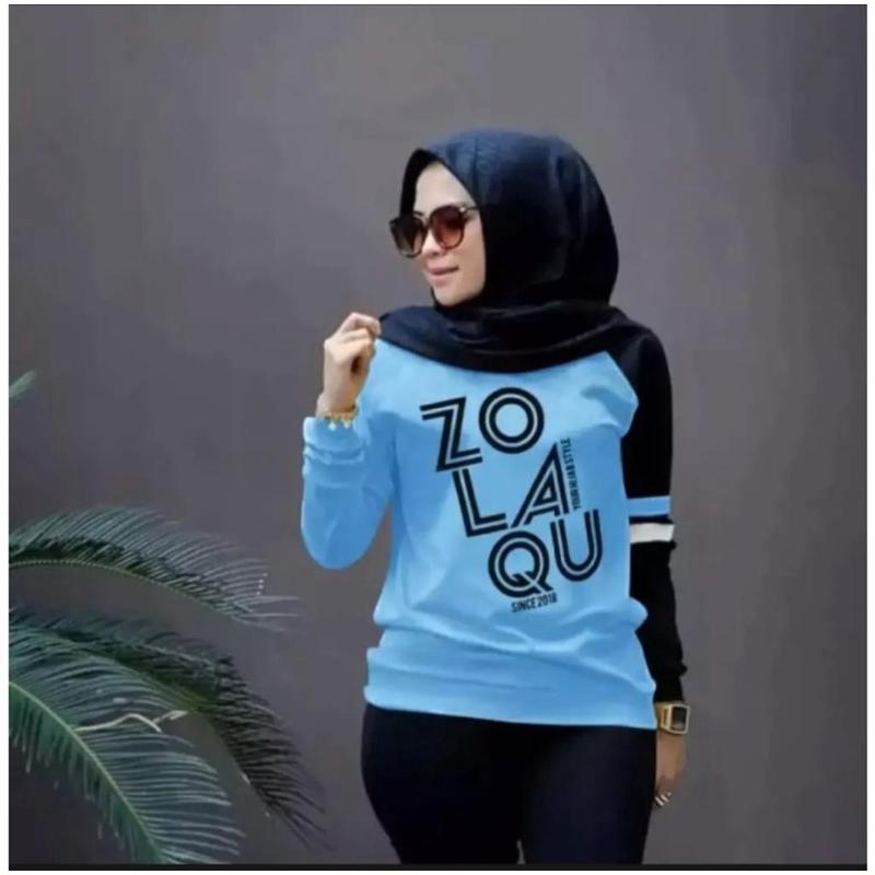 KAOS LENGAN PANJANG ZOLAQU KAOS HIJAB PANJANG M - L - XL - XXL BAJU CEWEK ZOZOLAQU KOMBINASI 6