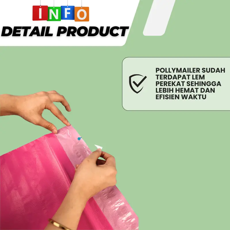 Polymailer Plastik Packing 25x35cm Isi 100pcs Lem Perekat 7