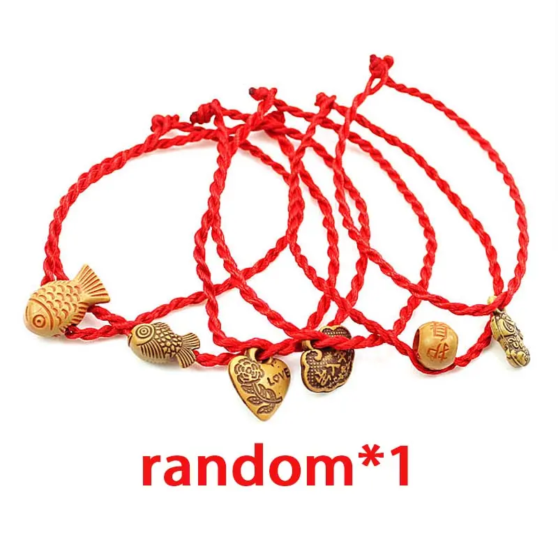 LSSC Women's Red Rope Bracelet Fashionable Versatile Accessories Special Offer Hand-woven Vintage Adjustable Rope Bracelet Red Line Bracelet