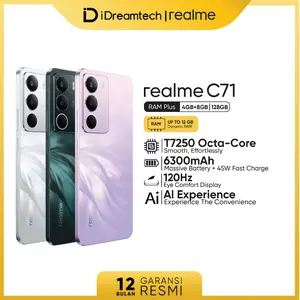 realme C71 4GB+128GB* | NFC | 6300mAh Massive Battery & 45W Fast Charge | 120Hz Eye Comfort Display | AI Experience