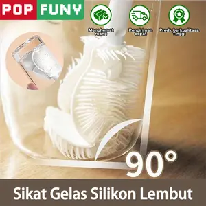 【POP FUNY】Penyikat Gelas Pegangan Panjang - Fitur Pembersihan Tanpa Sudut Mati, Multifungsi - Cocok untuk Gelas / Wadah Susu / Mesin Pembuat Jus