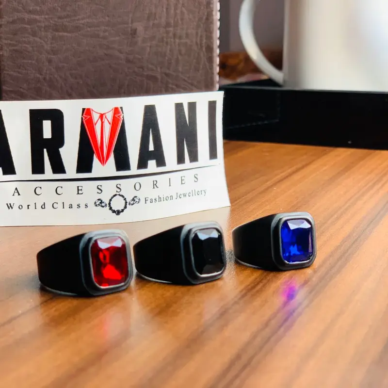 Cincin Batu Hitam Onyx Titanium 4