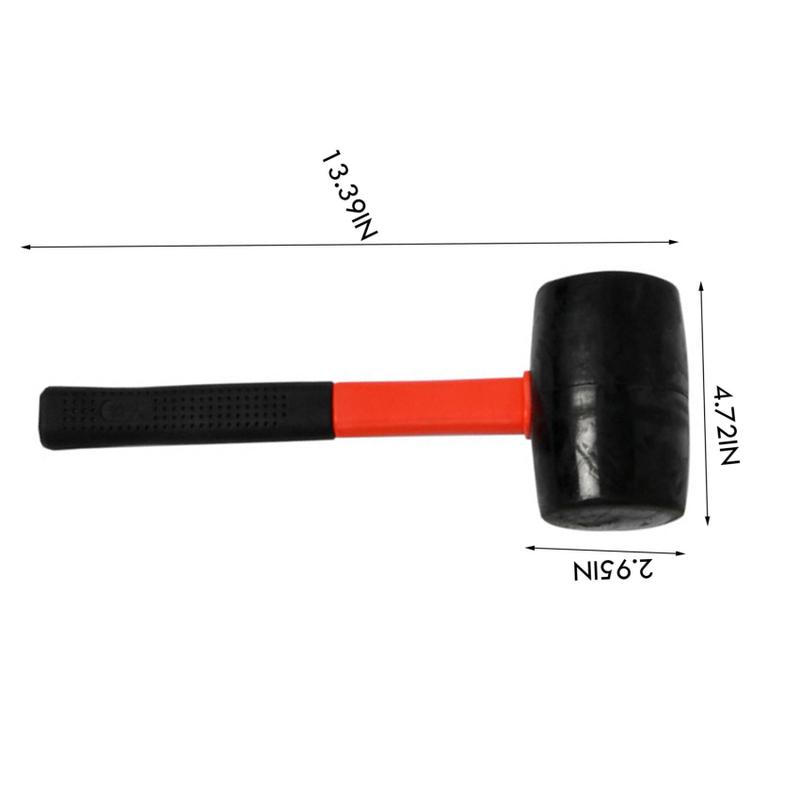 Product Introduction of Hi-Spec Heavy Duty Mallet Rubber Hammer 8/12/16/24oz Professional Floor Ceramic Tile Installation Fiberglass Hammer Hand Tools 8
